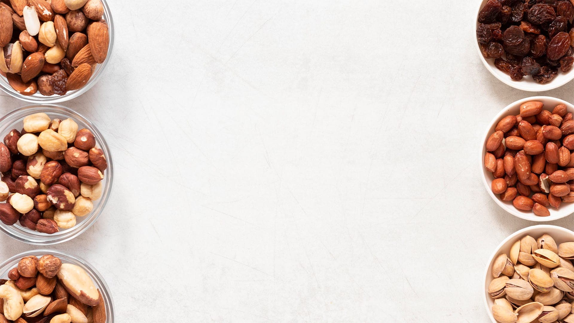 Fresh nuts and ingredients